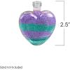 ArtCreativity Valentines Sand Art Heart Bottle Necklaces, Pack of 12, Sand Art Craft Kit with Heart Shaped Bottles, Craft Party Supplies and Party Favors for Kids – Sand Sold Separately(36 Pack)