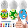 ArtCreativity 3D Easter Egg Painting Kit – Easter Craft Kit Includes Molds, Paint, Brushes for Kids & Adults – Ceramic Plaster Painting Kit – DIY Gifts for Spring – Basket Stuffers