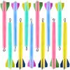 ArtCreativity Jumbo Foam Finger Rockets, Pack of 12, Slingshot Flying Rocket Launchers in Assorted Colors, Fun Summer Outdoor Toys, Party Favors for Kids(12″)