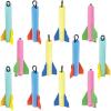 ArtCreativity Jumbo Foam Finger Rockets, Pack of 12, Slingshot Flying Rocket Launchers in Assorted Colors, Fun Summer Outdoor Toys, Party Favors for Kids(6.5″)