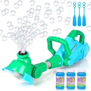 Hoopi Weed Wacker Bubble Machine for Kids – Electronic Weed Eater Toy with Bubble Solution Included, Grass Trimmer Toy with Lights & Sounds, Outdoor Bubble Toy Gifts for Toddlers 3 4 5
