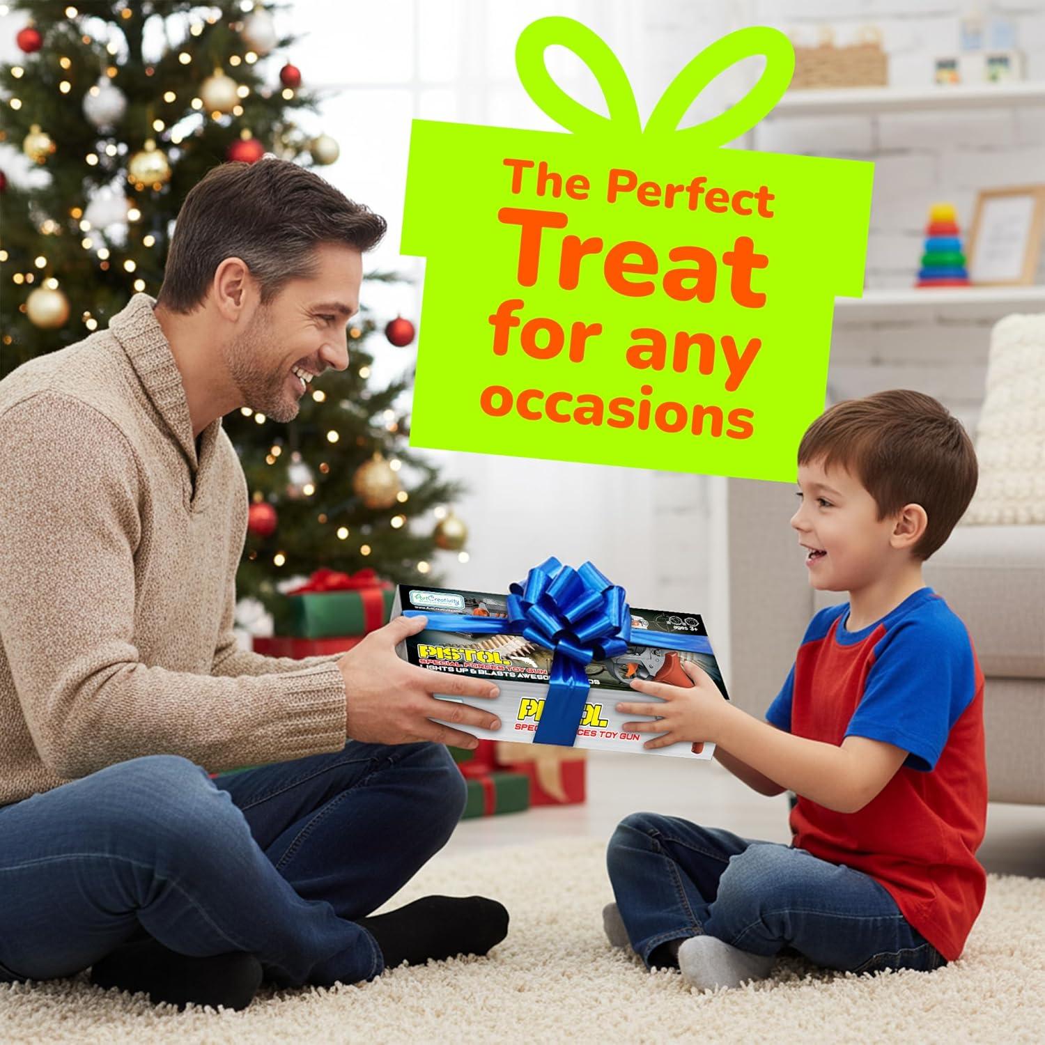 image:imageArtCreativity Toy Revolver Gun with Lights and Sound 12 Inch Revolver with Cool LED Effects and Realistic Firing Sounds Light Up Toy Guns for Boys Great Gift for Kids Batteries Included