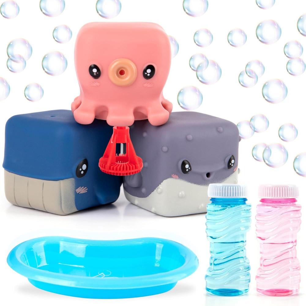 image:imageArtCreativity Bubble Blowing Animals for Kids  Set of 3  Animal Toys with 2 Bottles of Solution and Dipping Tray  Aquatic Party Favors for Kids  Under The Sea Party Supplies
