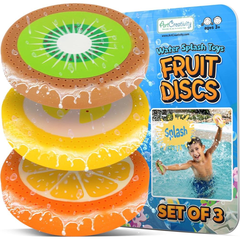 image:imageArtCreativity Sports Balls Water Splash Toys Set of 3 Spongy Bath Toys for Kids 3 Different Athletic Ball Designs Include Football Basketball Soccer Ball Bathtub Toys amp Kids Pool AccessoriesFruits