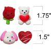 ArtCreativity 48 PCS Mini Valentines Squishies Toys, Bulk Set, 12 Cute Designs, Stress Relief Toys for Kids & Adults, Valentines Gifts, Party Favors, Goodie Bag Stuffers, Fun & Squishy Novelty Toys