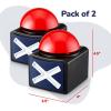 ArtCreativity Buzzer with Lights and Sounds – Set of 2 – Game Show Buzzer Buttons for Family Game Night and Trivia – Lights Up Red and Makes Loud Buzz Sound – Answer Buzzer Set