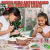 ArtCreativity Christmas Wooden Ornament Craft – Includes 28 Ornaments, Wooden Painting Craft Kit for Kids & Adults with Wood Slices, Xmas Shapes, Glow in The Dark Paint, Glitter Glue, and Google Eyes