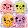 ArtCreativity Jumbo Light Up Squishy Octopus Toys – Set of 4 Fidget Sensory Toys for Kids & Adults – Glow in The Dark Toys for Autism, ADHD, Anxiety, Party Favors & Classroom Rewards