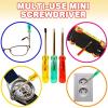 ArtCreativity Mini Screwdriver Set with Keychain (12 Pack) – Useful Adult Party Favors, 3 Screw Drivers in a Handy Portable Pouch, Pocket Screwdriver & Mini Toolkit, Xmas Stocking Stuffers