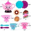 ArtCreativity Musical Tea Set for Girls, 19 Piece Girls Tea Party Set, Toddler Tea Set with Motion Activated Pouring Sound, Music, and Tea Sets for Toddlers 3-5