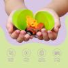 ArtCreativity Pre Filled Easter Eggs with Vehicles Inside – Set of 12 – Colorful Surprise Eggs for Kids with Pullback Construction Truck Toys – Easter Egg Hunt Supplies – Easter Basket Stuffers