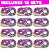 ArtCreativity Set of 12 Cat’s Cradle String Game – 63 Inch Looped Strings for Kids – Vintage Fidget Toys & Retro Puzzle Game – Colorful Strings in Yellow, Green, Purple, Pink, Blue – Ages 5+