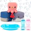 ArtCreativity Bubble Blowing Animals for Kids – Set of 3 – Animal Toys with 2 Bottles of Solution and Dipping Tray – Aquatic Party Favors for Kids – Under The Sea Party Supplies
