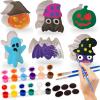 ArtCreativity Halloween Ceramic Fridge Magnet Painting Kit – 6 Pack – Halloween Fall Craft Set Includes Paint, Brushes, Magnets – DIY Home Decor Art & Craft for Beginners – Classroom Gifts Supplies