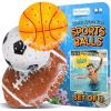ArtCreativity Sports Balls Water Splash Toys – Set of 3 – Spongy Bath Toys for Kids – 3 Different Athletic Ball Designs Include Football, Basketball, Soccer Ball – Bathtub Toys & Kids Pool Accessories(Sports Balls)