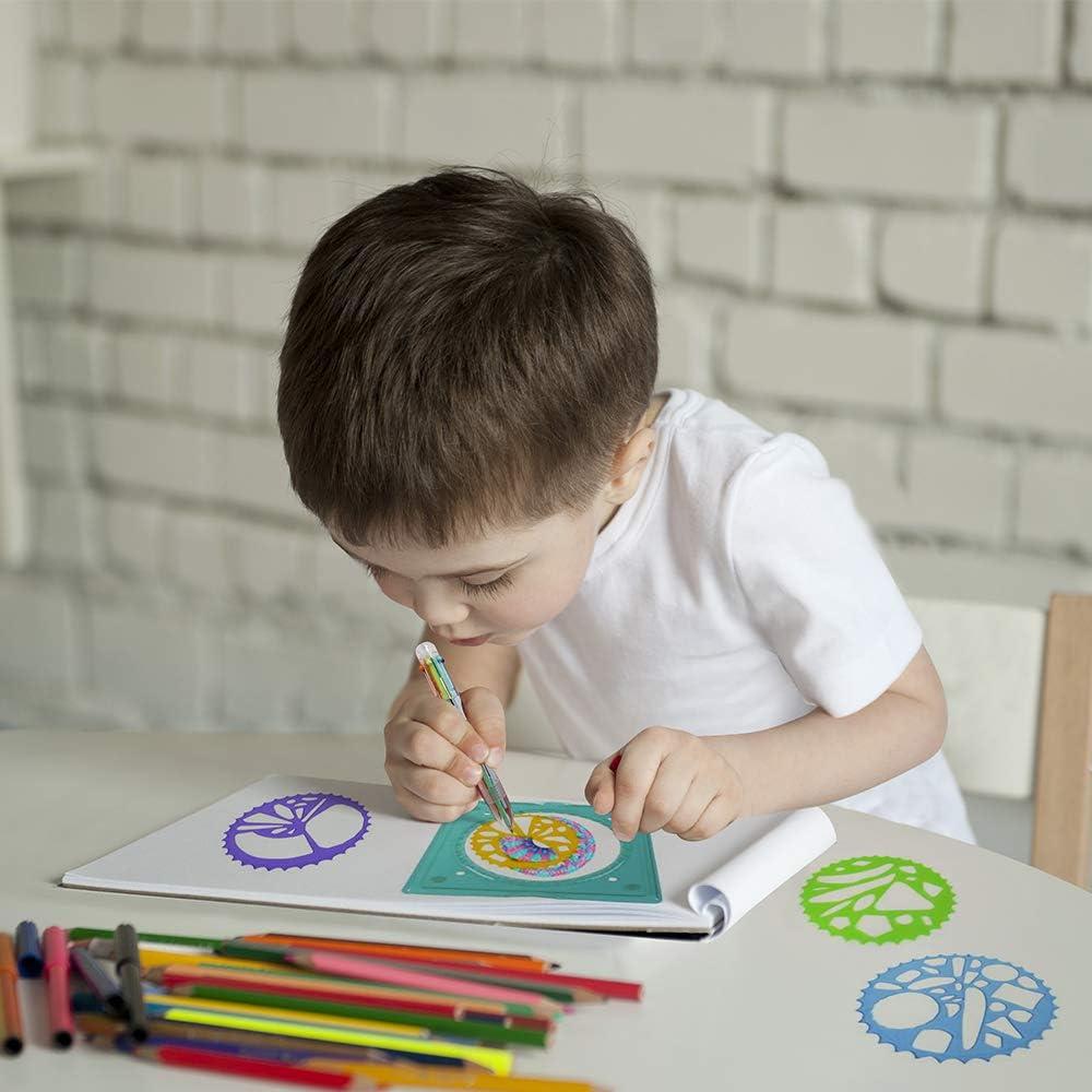 image:imageArtCreativity Spiral Drawing Art Set for Kids 7 Piece Kit Includes 6in1 Color Pen Drawing Templates and Sketching Pad Unique Arts and Craft Supplies Great Gift for Boys and Girls