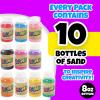 ArtCreativity 24pcs Super Pack Sand Art Kits for Kids Includes 10 Big Tubes of Colorful Sand Crafts for Kids & 14 Star Shaped Necklaces – Fun Party Favor, Prize and Crafts for Boys and Girls Ages 3+