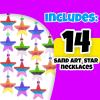 ArtCreativity 24pcs Super Pack Sand Art Kits for Kids Includes 10 Big Tubes of Colorful Sand Crafts for Kids & 14 Star Shaped Necklaces – Fun Party Favor, Prize and Crafts for Boys and Girls Ages 3+