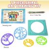 ArtCreativity Spiral Drawing Art Set for Kids – 7 Piece Kit – Includes 6-in-1 Color Pen, Drawing Templates and Sketching Pad – Unique Arts and Craft Supplies – Great Gift for Boys and Girls