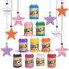 ArtCreativity 24pcs Super Pack Sand Art Kits for Kids Includes 10 Big Tubes of Colorful Sand Crafts for Kids & 14 Star Shaped Necklaces – Fun Party Favor, Prize and Crafts for Boys and Girls Ages 3+
