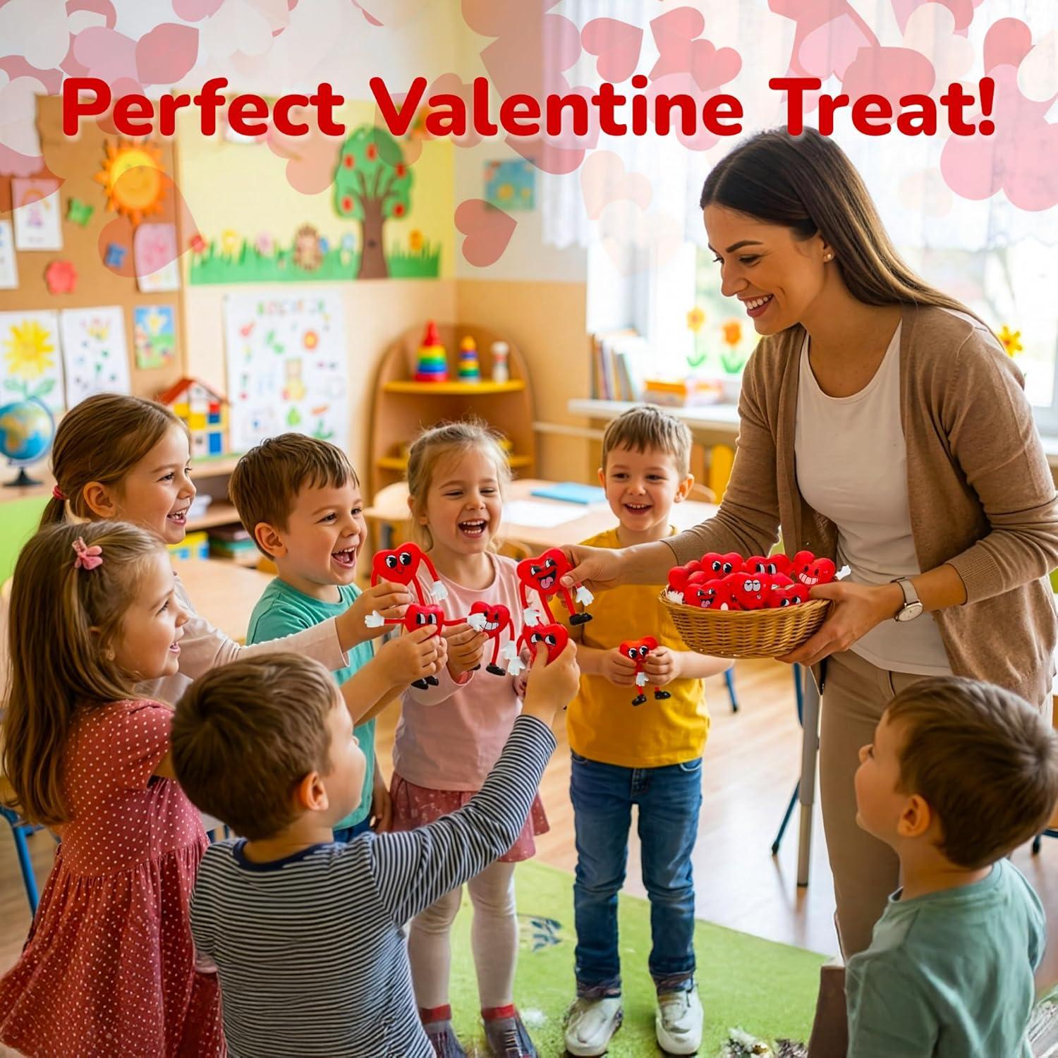image:imageArtCreativity Heart Bendables 12 Pack Bendable Valentine Toys for Kids Valentine Gift Party Favors for Boys amp Girls Stress Relief Fidget Toy Educational Toys for Kids Goodie Bag Stuffers