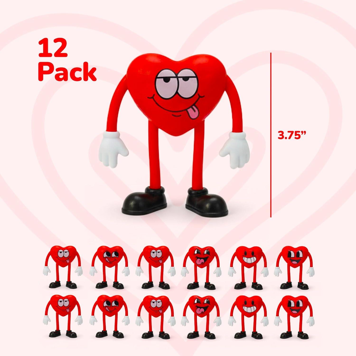 image:imageArtCreativity Heart Bendables 12 Pack Bendable Valentine Toys for Kids Valentine Gift Party Favors for Boys amp Girls Stress Relief Fidget Toy Educational Toys for Kids Goodie Bag Stuffers