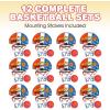 ArtCreativity Mini Basketball Game (12 Sets) Each Set Includes 1 Mini Ball, 1 Back Board Net, & Mounting Tape, Indoor Basketball Hoop for Kids, Basketball Party Favors, Best Gift for Boys and Girls