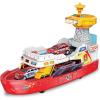 ArtCreativity Light Up Boat Toy with Sounds – Colorful Fire Dept Model Ship with Wheels & 3 Alloy Metal Cars – Kids Ferry Boat for Imaginative Play – Kids Birthday Gift Party Favor