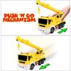 ArtCreativity Light Up Crane Truck Toy, Kids’ Construction Toy with a Movable Crane, LEDs, and Sound Effects, Push and Go Construction Vehicle Toys for Kids, Crane Toys for Boys and Girls