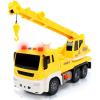 ArtCreativity Light Up Crane Truck Toy, Kids’ Construction Toy with a Movable Crane, LEDs, and Sound Effects, Push and Go Construction Vehicle Toys for Kids, Crane Toys for Boys and Girls