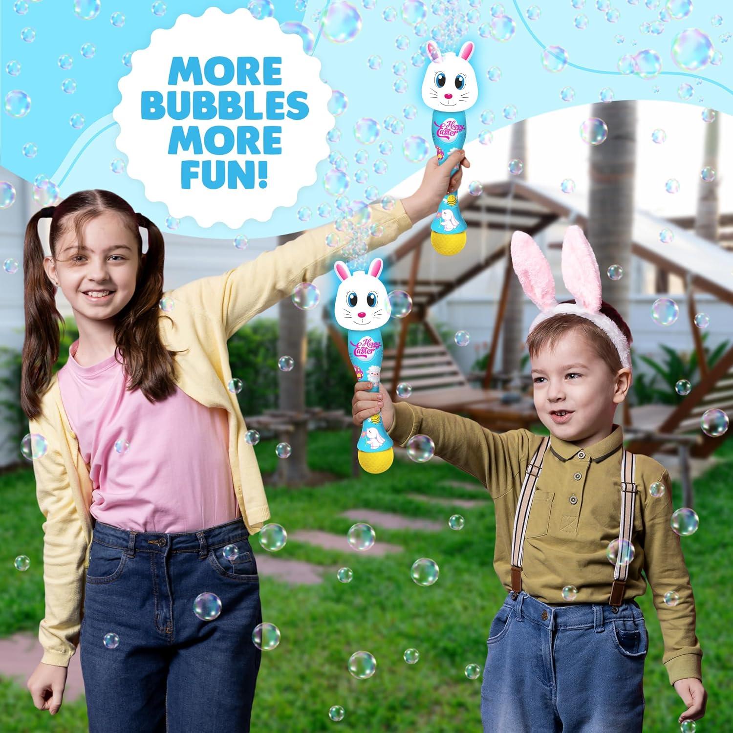 image:imageArtCreativity Easter Bunny Bubble Wand Easter Basket Stuffers for Toddler 14 Light Up Automatic Bubble Maker with LED amp Music Bubbles for Kids 3Bunny