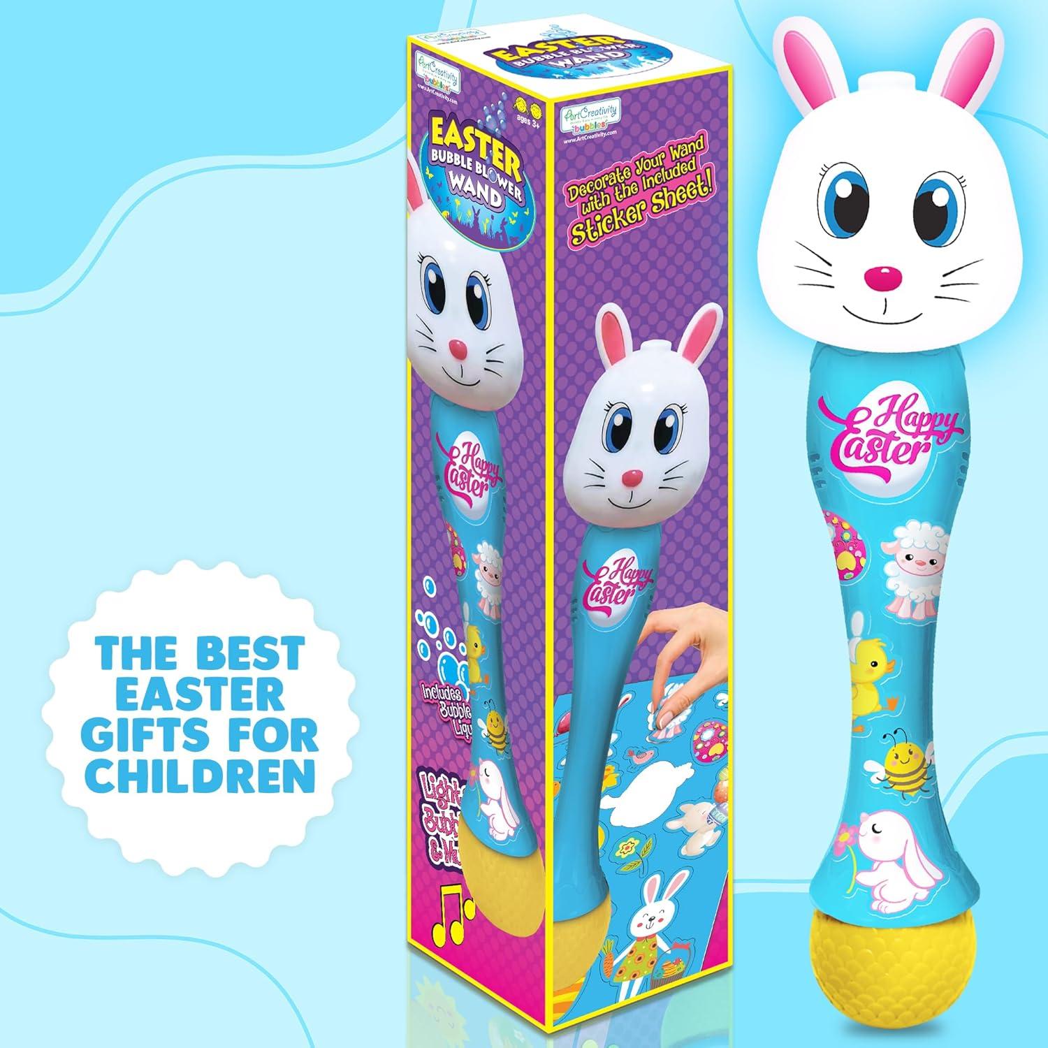 image:imageArtCreativity Easter Bunny Bubble Wand Easter Basket Stuffers for Toddler 14 Light Up Automatic Bubble Maker with LED amp Music Bubbles for Kids 3Bunny