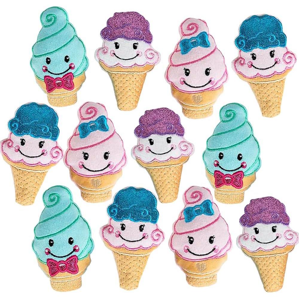 image:imageArtCreativity Plush Ice Cream Cone Toys for Kids Set of 12 Soft and Cuddly Soft Stuffed Toys Includes Assorted Colors and Designs Plush Party Favors for Kids Cute Ice Cream Theme Decorations