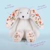 ArtCreativity Blossom Bunny Plush for Kids – 12 inches – White Plush Stuffed Bunny Rabbit with Floral Blossom Print Ears and Feet for Girls – Stuffed Animal Gifts for Kids, Toddlers, and Baby Girls