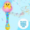ArtCreativity Easter Bunny Bubble Wand, Easter Basket Stuffers for Toddler, 14″ Light Up Automatic Bubble Maker with LED & Music, Bubbles for Kids 3+(Chick)