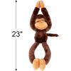 ArtCreativity Long Arm Plush Monkey, 23 Inch Hanging Monkey with Connectable Limbs, Ultra Soft and Huggable Stuffed Animal for Kids, Cute Home and Nursery Décor, Best Birthday Gift Idea