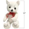ArtCreativity Plush Autograph Teddy Bear, 1 Piece, Graduation Autograph Stuffed Animal, 11 Inch Stuffed Toy with White Smooth Fabric, Cute Hospital Get Well Soon Gift, Unique Baby Shower Idea