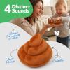 ArtCreativity Poop Plush Fart Noise Maker – 1 Piece – Emoticon Poop Toy for Kids and Adults – Squishy Sound Maker – Hilarious Fart Gag Gift – Office Desk Toy