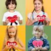 ArtCreativity Set of 4 Small Valentines Plush Hearts – Cute Love Heart Plush Toys in Assorted Designs – Stuffed Love Heart Toy Set – Decorations and Valentine’s Gifts for Kids, Girlfriend, Wife