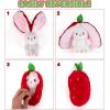 ArtCreativity Strawberry Bunny Plush Toy – Hidden Easter Bunny Stuffed Animal – Easter Basket Stuffers and Gifts for Kids – Doubles as Cute Easter Decor