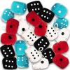 ArtCreativity Plush Dice for Kids and Adults, 12 Pairs, Fun Casino Party Favors, 1.5 Inch Fuzzy Dice in Assorted Colors, Vegas Party Supplies, Cool Goodie Bag Fillers for Boys and Girls(1.5 inches)