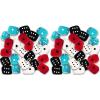 ArtCreativity Plush Dice for Kids and Adults, 12 Pairs, Fun Casino Party Favors, 1.5 Inch Fuzzy Dice in Assorted Colors, Vegas Party Supplies, Cool Goodie Bag Fillers for Boys and Girls(1.5 inches (Pack of 2))