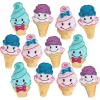 ArtCreativity Plush Ice Cream Cone Toys for Kids, Set of 12, Soft and Cuddly Soft Stuffed Toys, Includes Assorted Colors and Designs, Plush Party Favors for Kids, Cute Ice Cream Theme Decorations