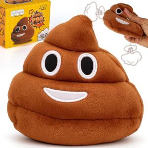 ArtCreativity Poop Plush Fart Noise Maker – 1 Piece – Emoticon Poop Toy for Kids and Adults – Squishy Sound Maker – Hilarious Fart Gag Gift – Office Desk Toy