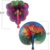 ArtCreativity 10 Inch Handheld Folding Fans Assortment for Kids, Set of 48 Foldable Paper Fans in Assorted Colors and Designs, Cool Goodie Bag Fillers, Birthday Party Favors, Outdoor Summer Toys