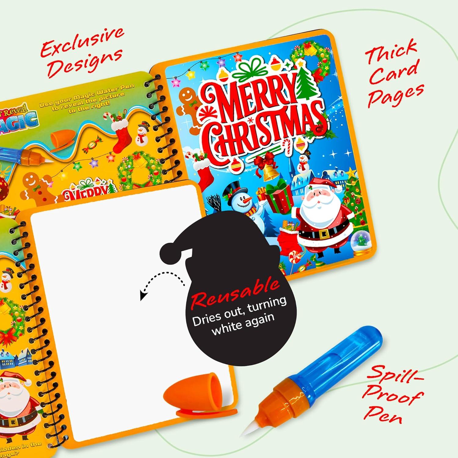 image:imageArtCreativity 8 Pack Magic Water Coloring Books for Toddlers 4 Christmas Themed Books amp 4 hot Themes Ocean Fairytale Dinosaur Space Water Color for Toddlers