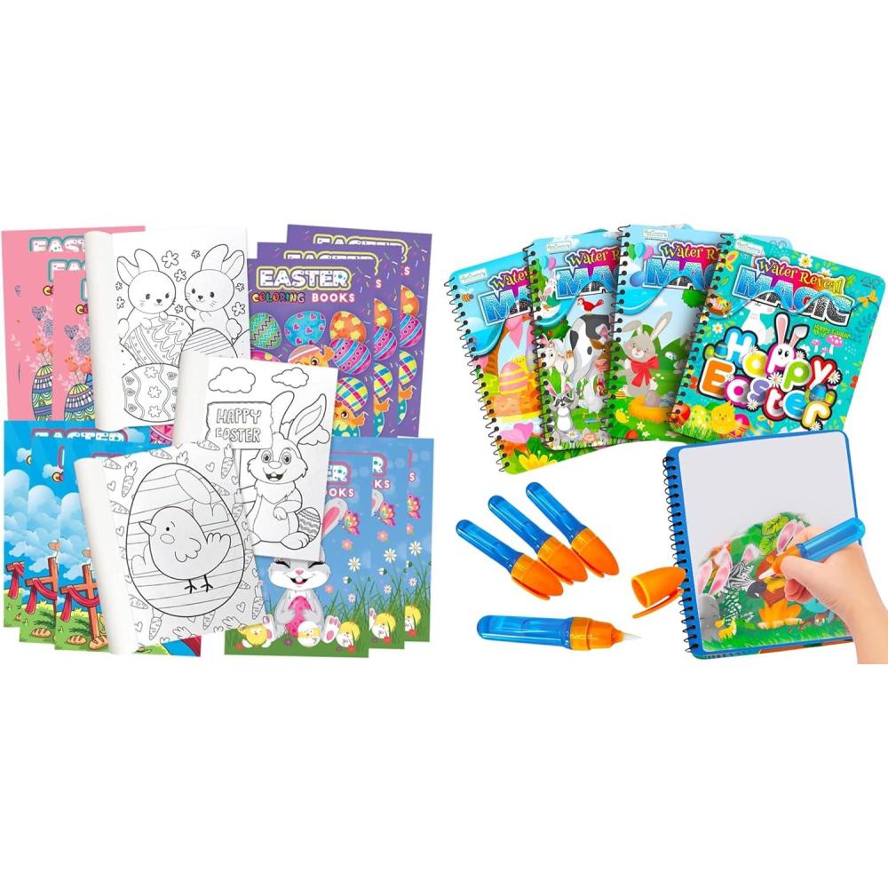 image:imageArtCreativity Easter Mini Coloring Books  20 Pack 5 X 7 amp Easter Water Coloring Books  4 Pack Paint Books with Water Pen for Kids