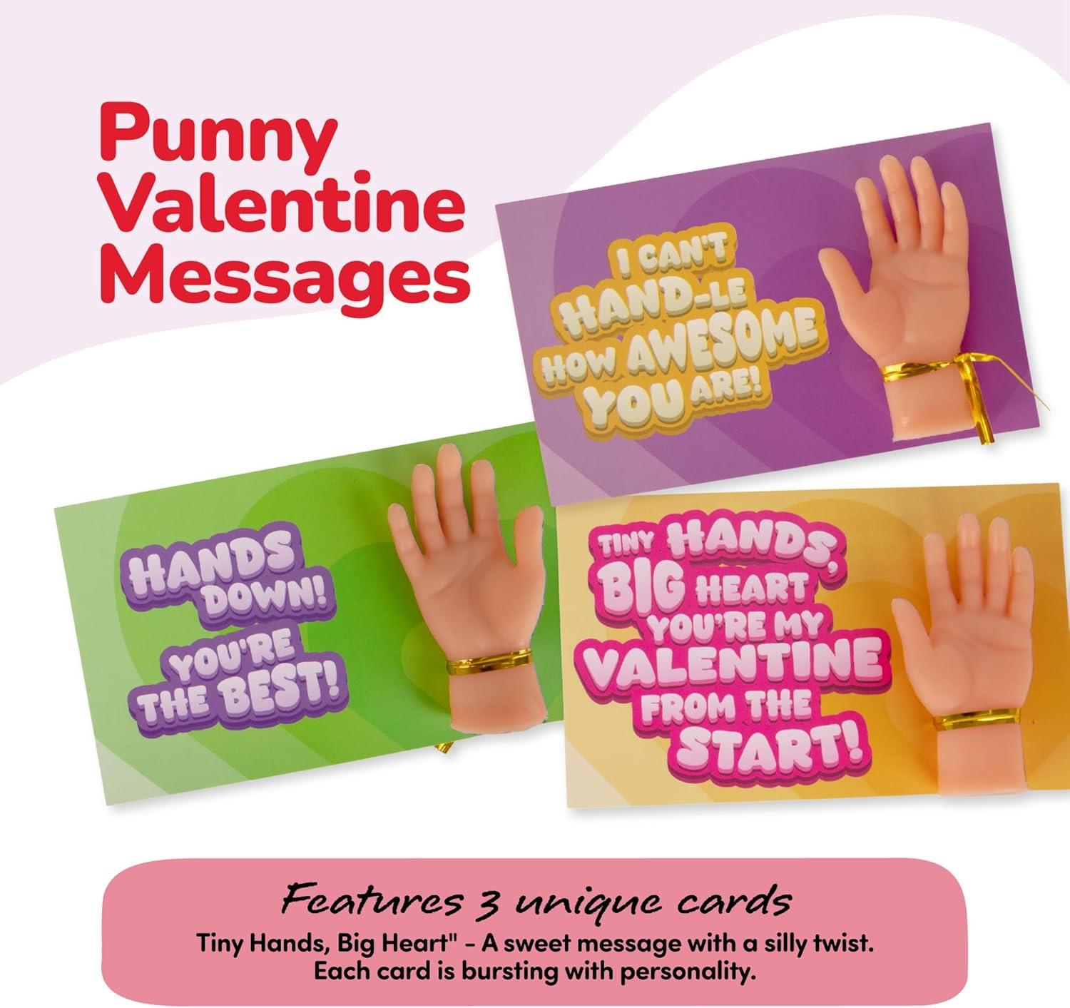 image:imageArtCreativity Valentines Tiny Hands Cards Set of 28 Little Hands Valentines Day Cards with Finger Puppets for School Parties Classroom Gift Exchanges for Kids Family Fun Party Favors