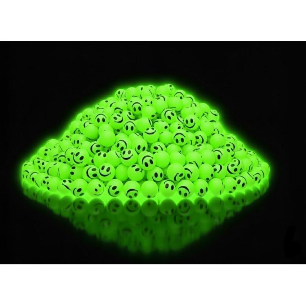 image:imageArtCreativity 160 PCS Glow in The Dark Smiley Face Bouncing Balls  Bulk Pack of 1601 Inch High Bounce Bouncy Balls for Kids Glowing Party Favors and Goodie Bag Fillers for Boys and Girls
