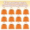 ArtCreativity 3 Inch Blue Metal Cowbell Noisemakers (Pack of 12) Loud Metal Cowbell Noise Makers Party Favors with Handles, Great for Football Games, Sporting Events, for Kids and Adults(orange cowbell)